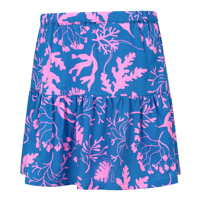 Blue - Lifestyle - Mountain Warehouse Girls Olivia Viscose Leaf Print Skort
