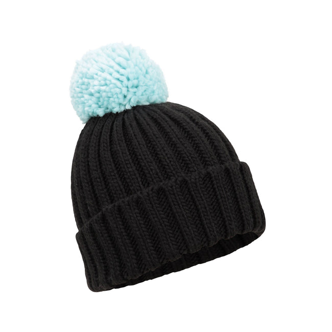 Black - Side - Mountain Warehouse Womens-Ladies Geneva Contrast Beanie