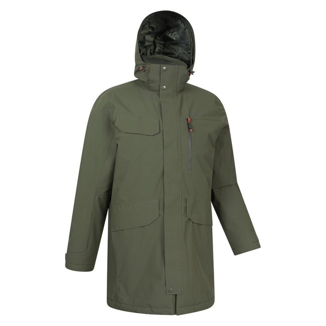 Green - Side - Mountain Warehouse Mens Reid Waterproof Padded Jacket