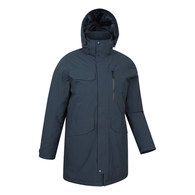 Navy - Side - Mountain Warehouse Mens Reid Waterproof Padded Jacket