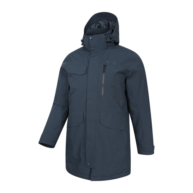 Navy - Lifestyle - Mountain Warehouse Mens Reid Waterproof Padded Jacket