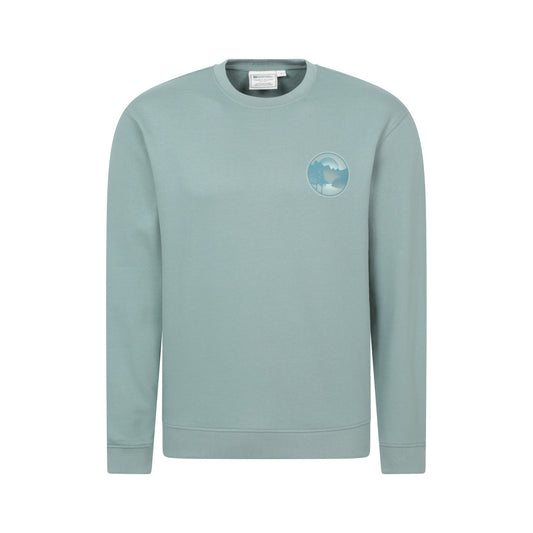 Light Khaki - Front - Mountain Warehouse Mens Tree Ring Sweatshirt