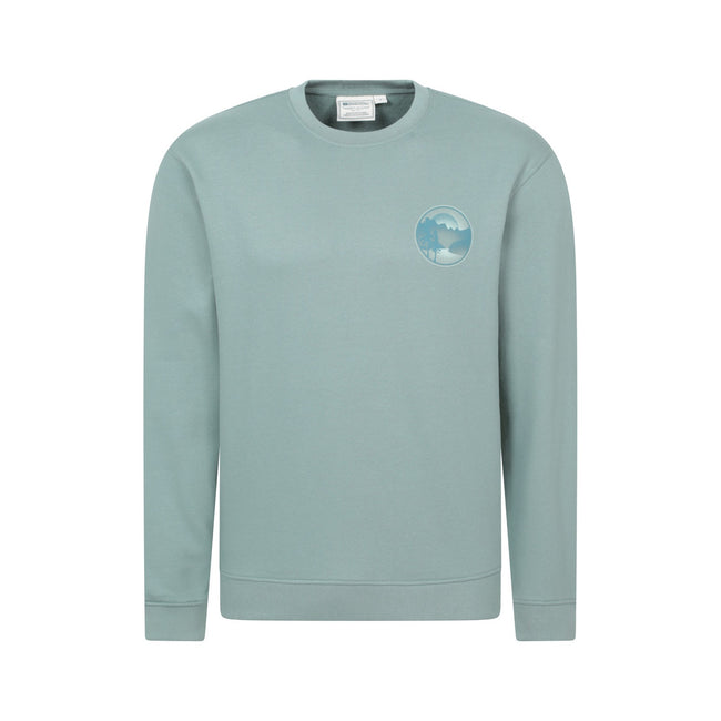 Light Khaki - Front - Mountain Warehouse Mens Tree Ring Sweatshirt