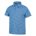 Bright Blue - Lifestyle - Mountain Warehouse Childrens-Kids Printed Polo Shirt