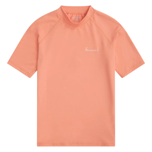 Light Pink - Front - Animal Womens-Ladies Daisy Logo Rash Top