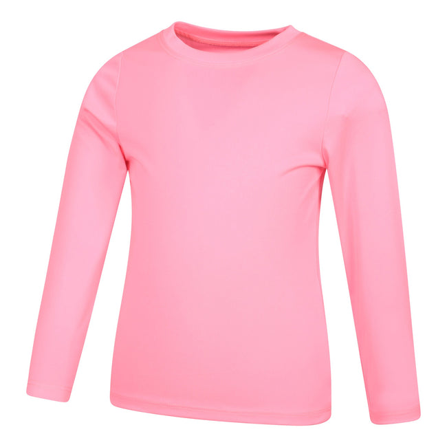 Bright Pink - Lifestyle - Mountain Warehouse Childrens-Kids Aqua Long-Sleeved Swimming T-Shirt