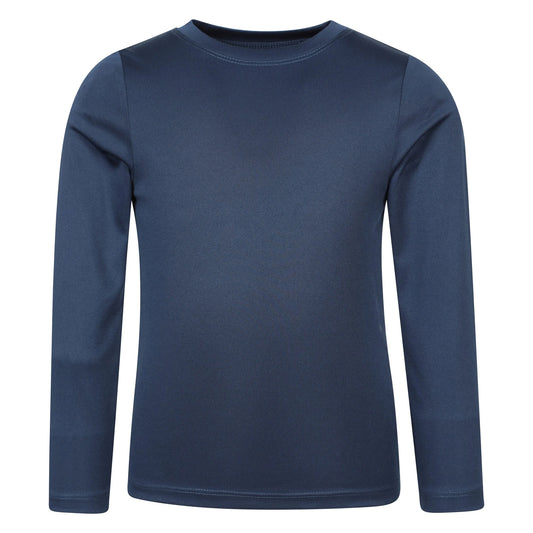Navy - Front - Mountain Warehouse Childrens-Kids Aqua Long-Sleeved Swimming T-Shirt