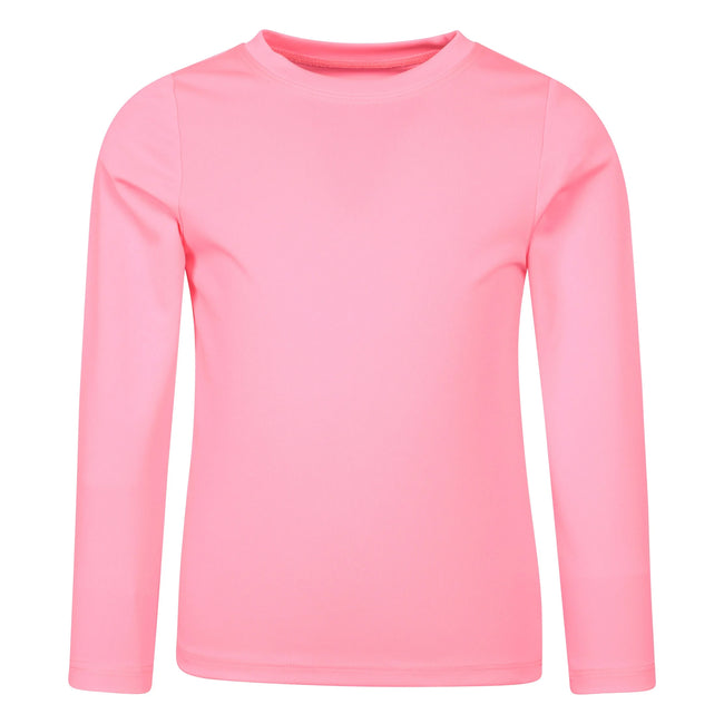 Bright Pink - Front - Mountain Warehouse Childrens-Kids Aqua Long-Sleeved Swimming T-Shirt