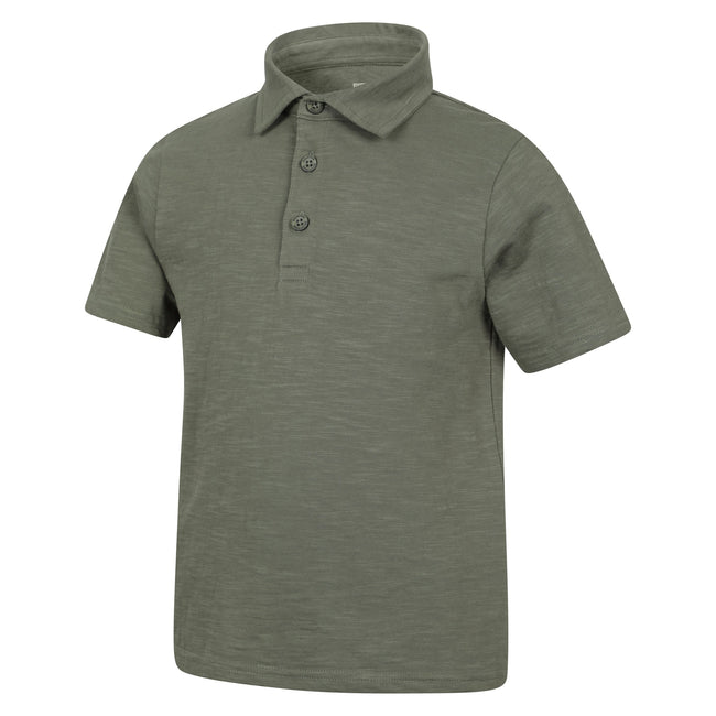 Green - Lifestyle - Mountain Warehouse Childrens-Kids Slub Polo Shirt