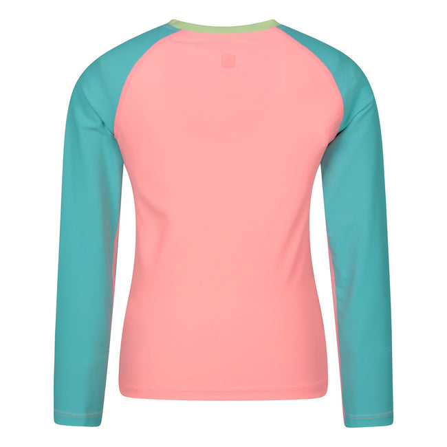 Turquoise - Back - Mountain Warehouse Childrens-Kids Long-Sleeved Rash Top