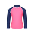 Dark Pink - Front - Mountain Warehouse Childrens-Kids Long-Sleeved Rash Top