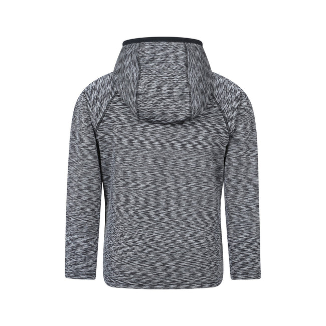 Black - Back - Mountain Warehouse Childrens-Kids Marathon Stripe Full Zip Hoodie