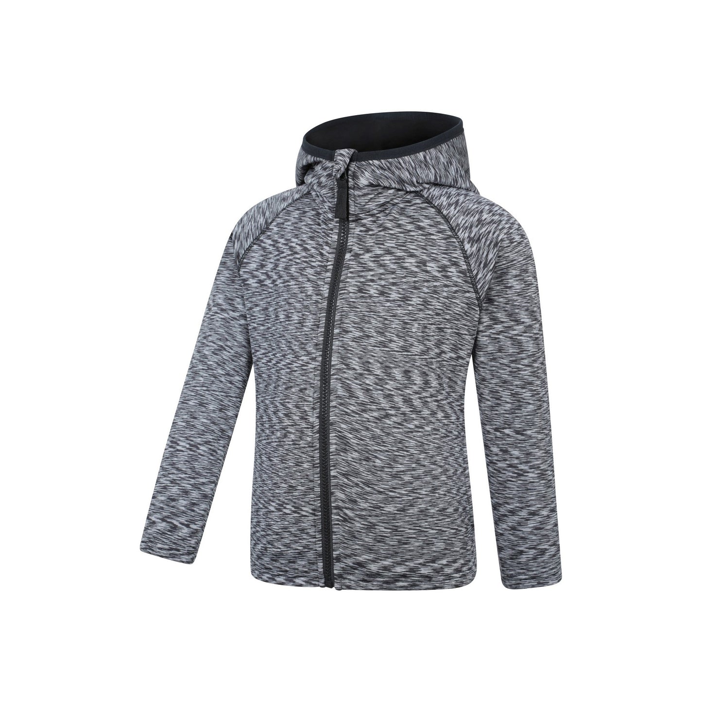 Black - Lifestyle - Mountain Warehouse Childrens-Kids Marathon Stripe Full Zip Hoodie