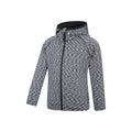 Black - Lifestyle - Mountain Warehouse Childrens-Kids Marathon Stripe Full Zip Hoodie