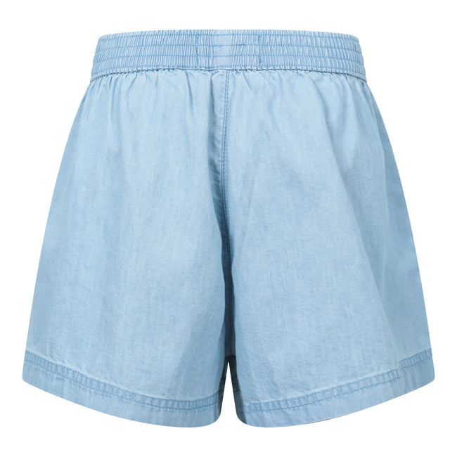Blue - Back - Mountain Warehouse Childrens-Kids Chambray Heather Shorts