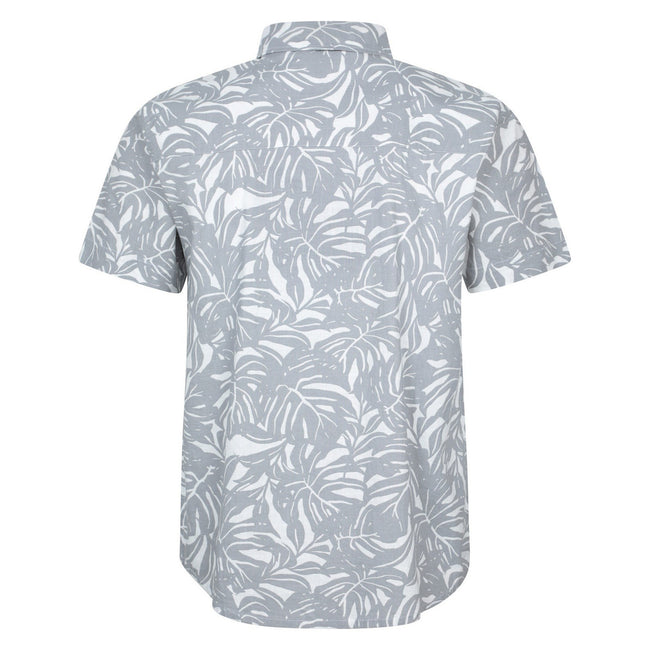 Grey - Back - Mountain Warehouse Mens Tropical Short-Sleeved Shirt