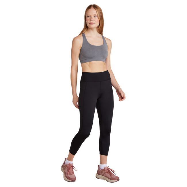 Black - Side - Mountain Warehouse Womens-Ladies Blackout High Waist 7-8 Leggings