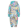 Pale Green - Back - Mountain Warehouse Childrens-Kids Puddle Printed Waterproof Rain Suit