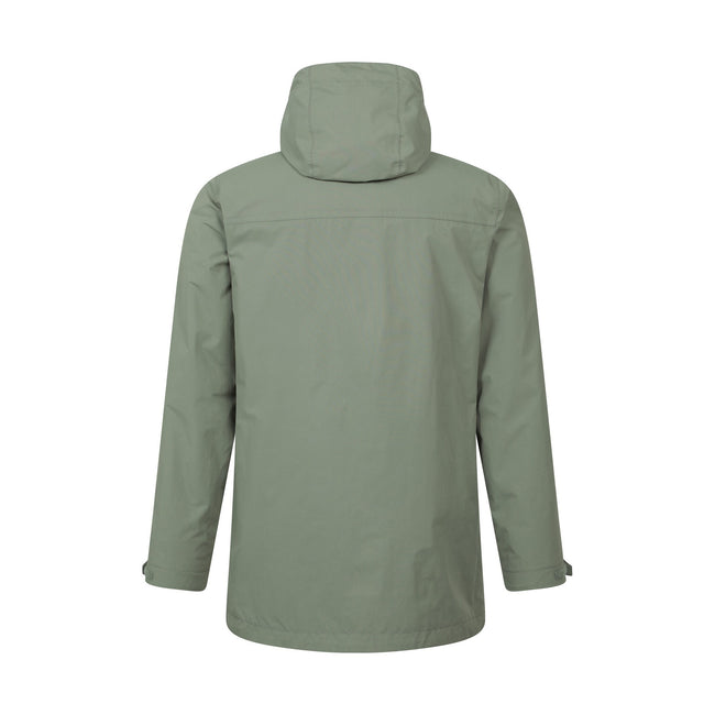 Green - Back - Mountain Warehouse Mens Hastings Long Waterproof Jacket