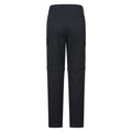 Black - Back - Mountain Warehouse Mens Delta Stretch Zip-Off Regular Cargo Trousers