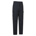 Black - Side - Mountain Warehouse Mens Delta Stretch Zip-Off Regular Cargo Trousers