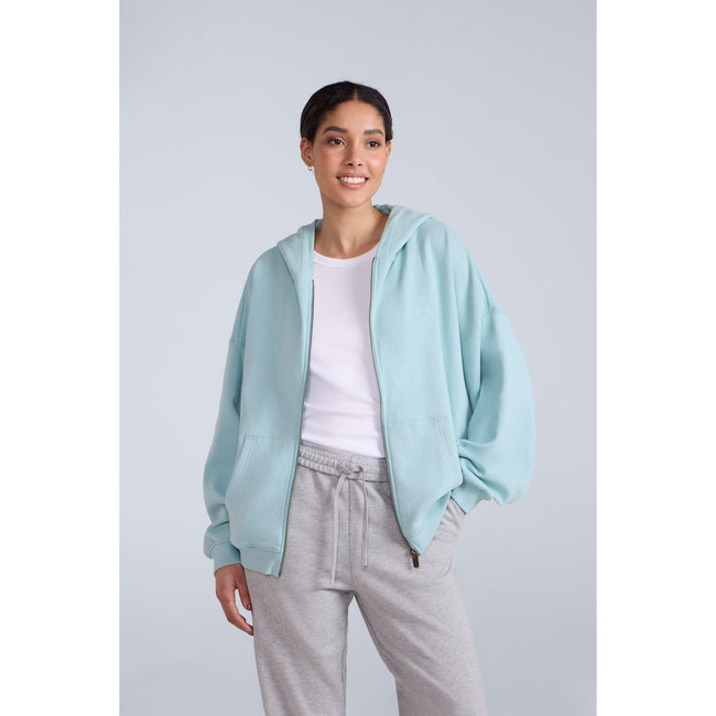 Light Blue - Front - Animal Womens-Ladies Idol Full Zip Hoodie