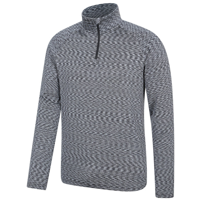 Black - Side - Mountain Warehouse Mens Power Quarter Zip Midlayer
