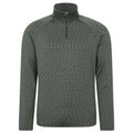 Khaki Green - Front - Mountain Warehouse Mens Power Quarter Zip Midlayer