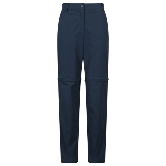 Navy - Front - Mountain Warehouse Womens-Ladies Delta Stretch Zip-Off Trousers