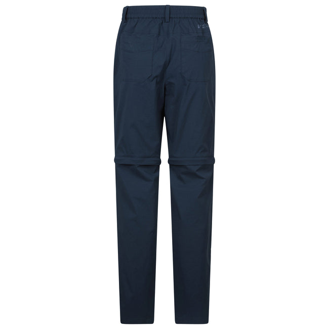 Navy - Back - Mountain Warehouse Womens-Ladies Delta Stretch Zip-Off Trousers