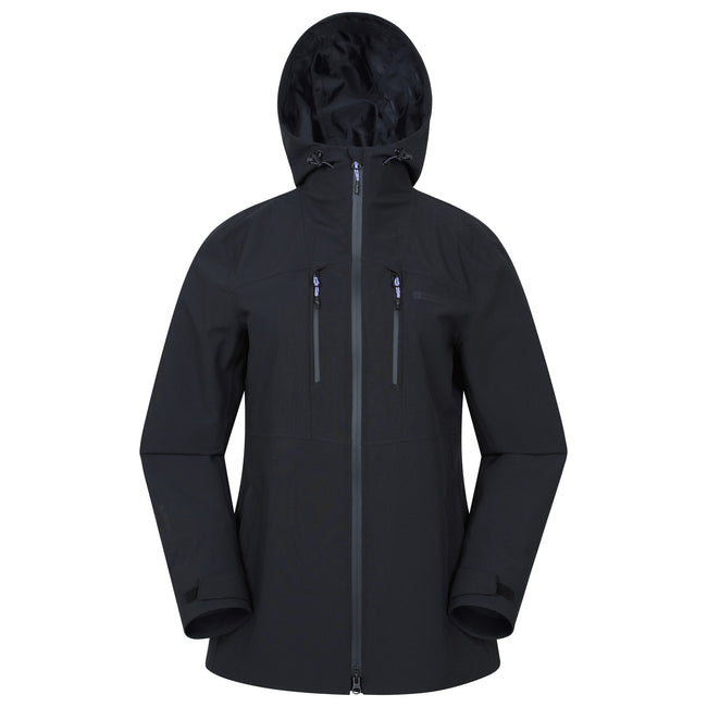 Black - Front - Mountain Warehouse Womens-Ladies Breeze Waterproof Jacket