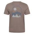 Dark Beige - Back - Mountain Warehouse Mens Mountain Peaks T-Shirt