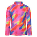 Bright Orange - Front - Mountain Warehouse Childrens-Kids Abstract Long-Sleeved Rash Top