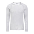 White - Front - Mountain Warehouse Mens Merino Wool Thermal Top