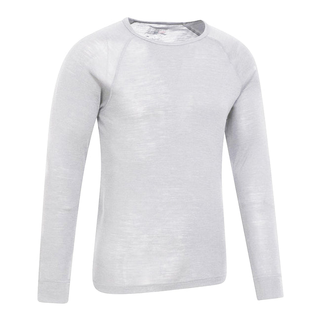 White - Back - Mountain Warehouse Mens Merino Wool Thermal Top
