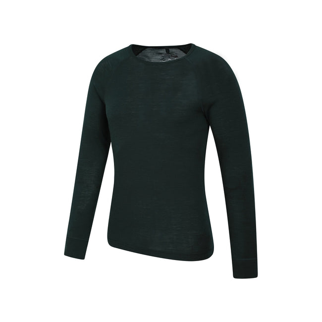 Dark Green - Lifestyle - Mountain Warehouse Mens Merino Wool Thermal Top