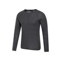 Grey - Side - Mountain Warehouse Mens Merino Wool Thermal Top