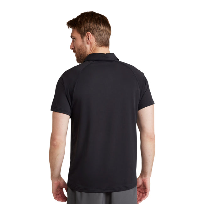 Black - Back - Mountain Warehouse Mens IsoCool Lightweight Polo Shirt