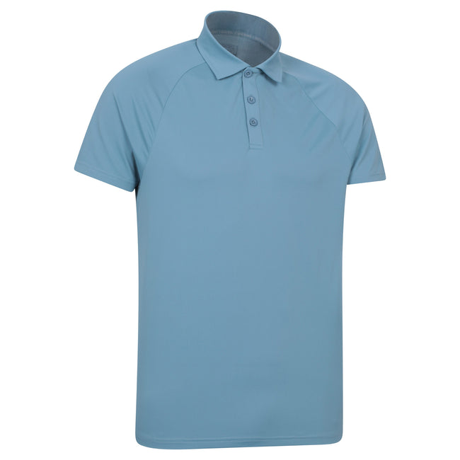 Light Blue - Side - Mountain Warehouse Mens IsoCool Lightweight Polo Shirt