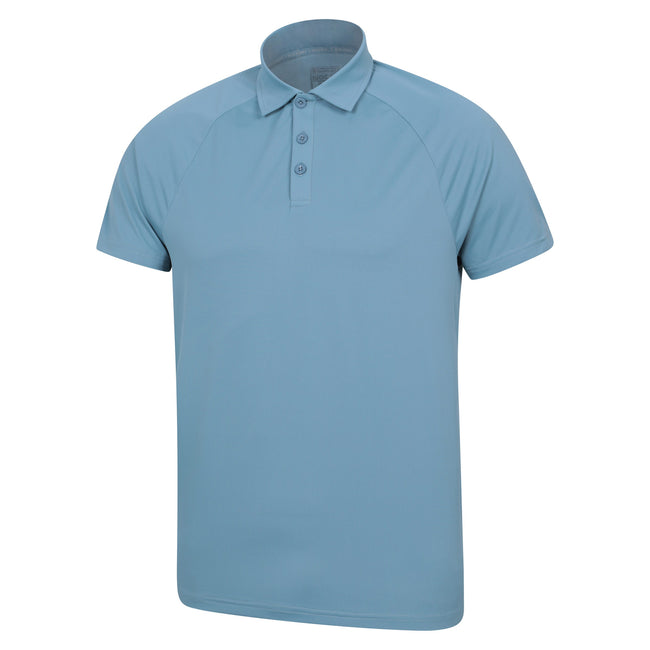 Light Blue - Lifestyle - Mountain Warehouse Mens IsoCool Lightweight Polo Shirt