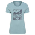 Blue - Front - Mountain Warehouse Womens-Ladies Discover Padstow Printed T-Shirt