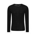 Black - Front - Mountain Warehouse Mens Merino Wool Thermal Top