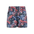 Blue - Back - Mountain Warehouse Womens-Ladies Patterned Stretch Swim Shorts