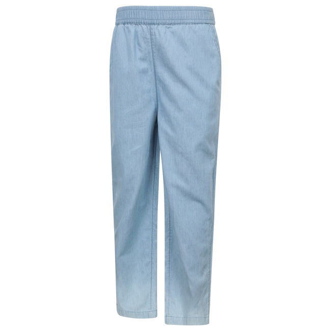 Blue - Side - Mountain Warehouse Childrens-Kids Heather Chambray Trousers