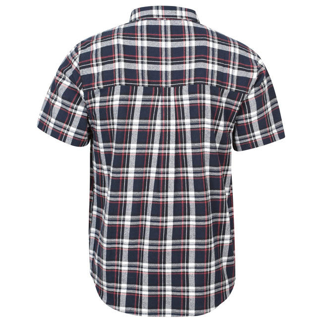Blue - Back - Mountain Warehouse Mens Trace Flannel Short-Sleeved Shirt
