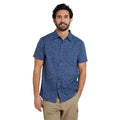 Navy - Pack Shot - Mountain Warehouse Mens Wave Short-Sleeved Shirt