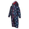 Navy - Lifestyle - Mountain Warehouse Childrens-Kids Puddle Printed Waterproof Rain Suit