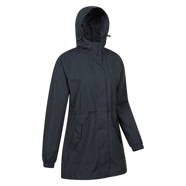 Black - Side - Mountain Warehouse Womens-Ladies Rainfall Waterproof Jacket