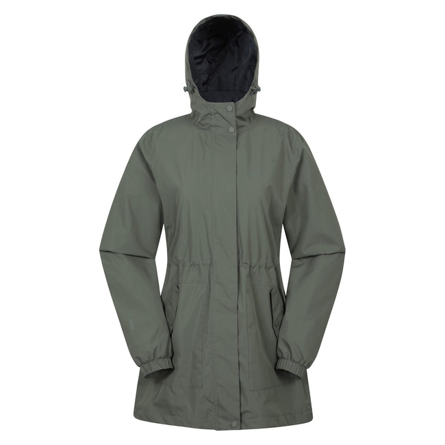 Green - Front - Mountain Warehouse Womens-Ladies Rainfall Waterproof Jacket