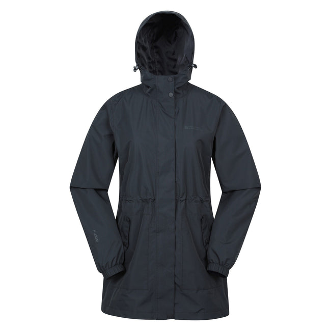 Black - Front - Mountain Warehouse Womens-Ladies Rainfall Waterproof Jacket